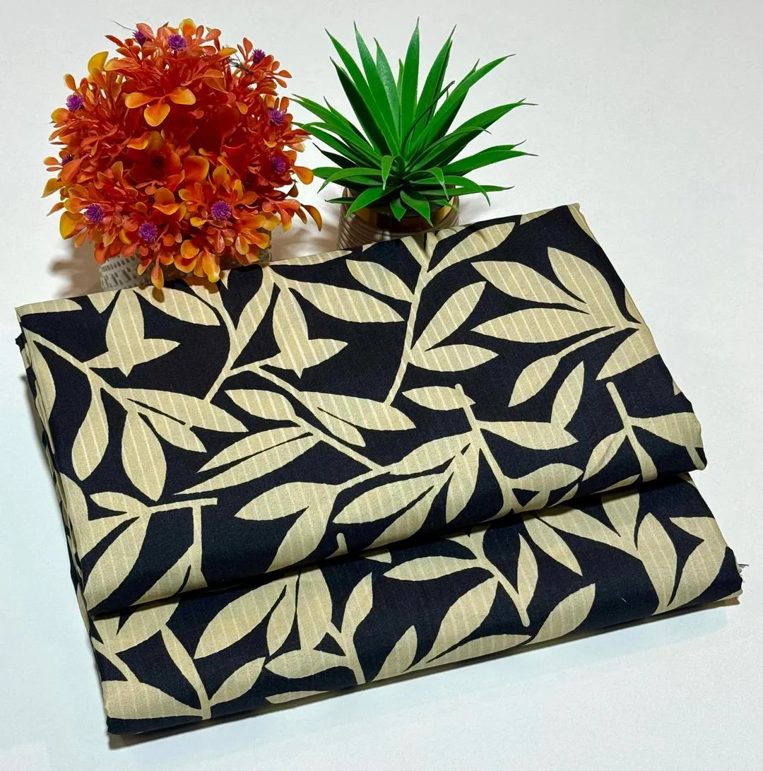 2 Pcs Women's Unstitched Printed Suit