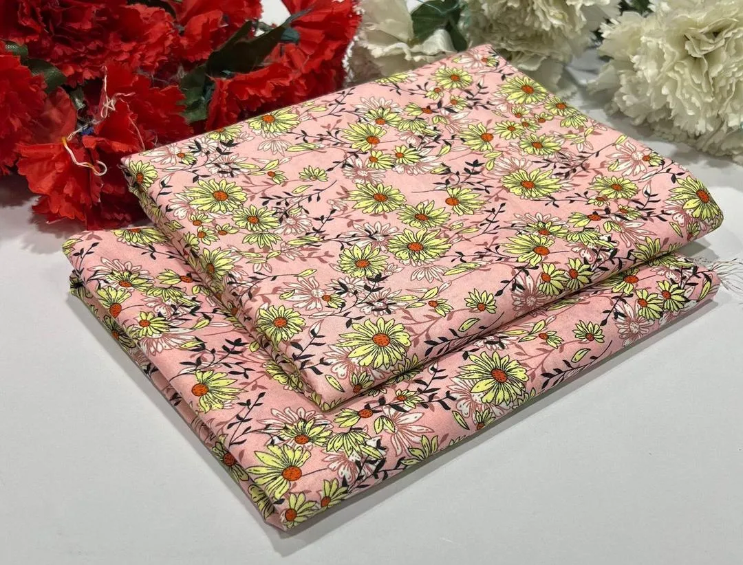 2 Pcs Women's Unstitched Printed Suit