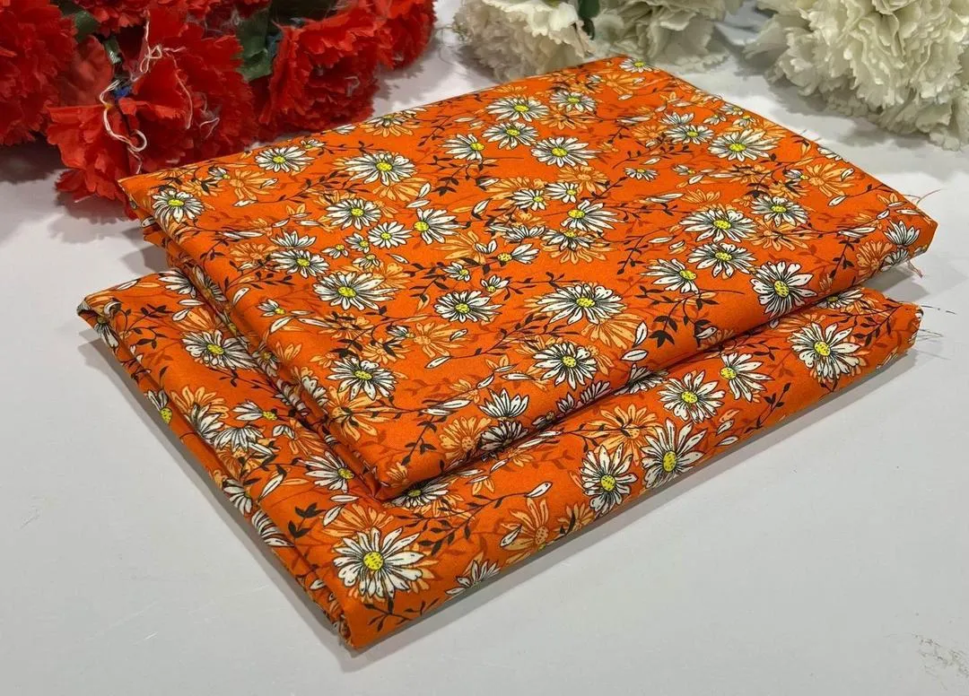 2 Pcs Women's Unstitched Printed Suit