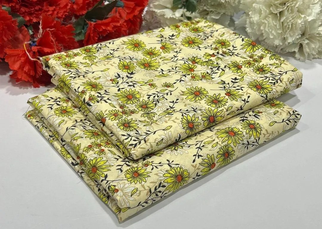 2 Pcs Women's Unstitched Printed Suit