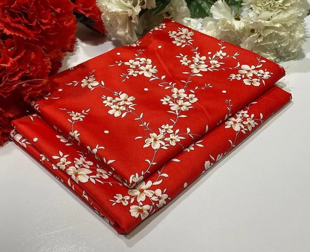 2 Pcs Women's Unstitched Printed Suit