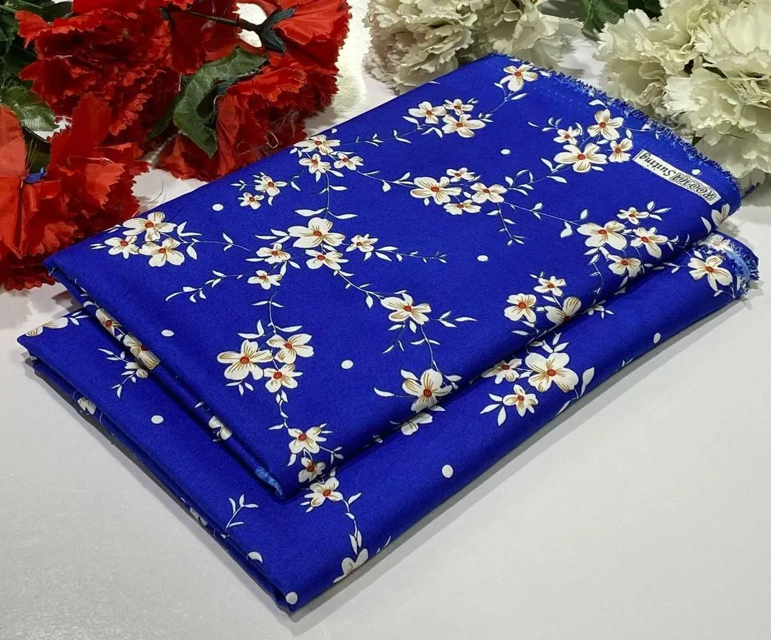 2 Pcs Women's Unstitched Printed Suit