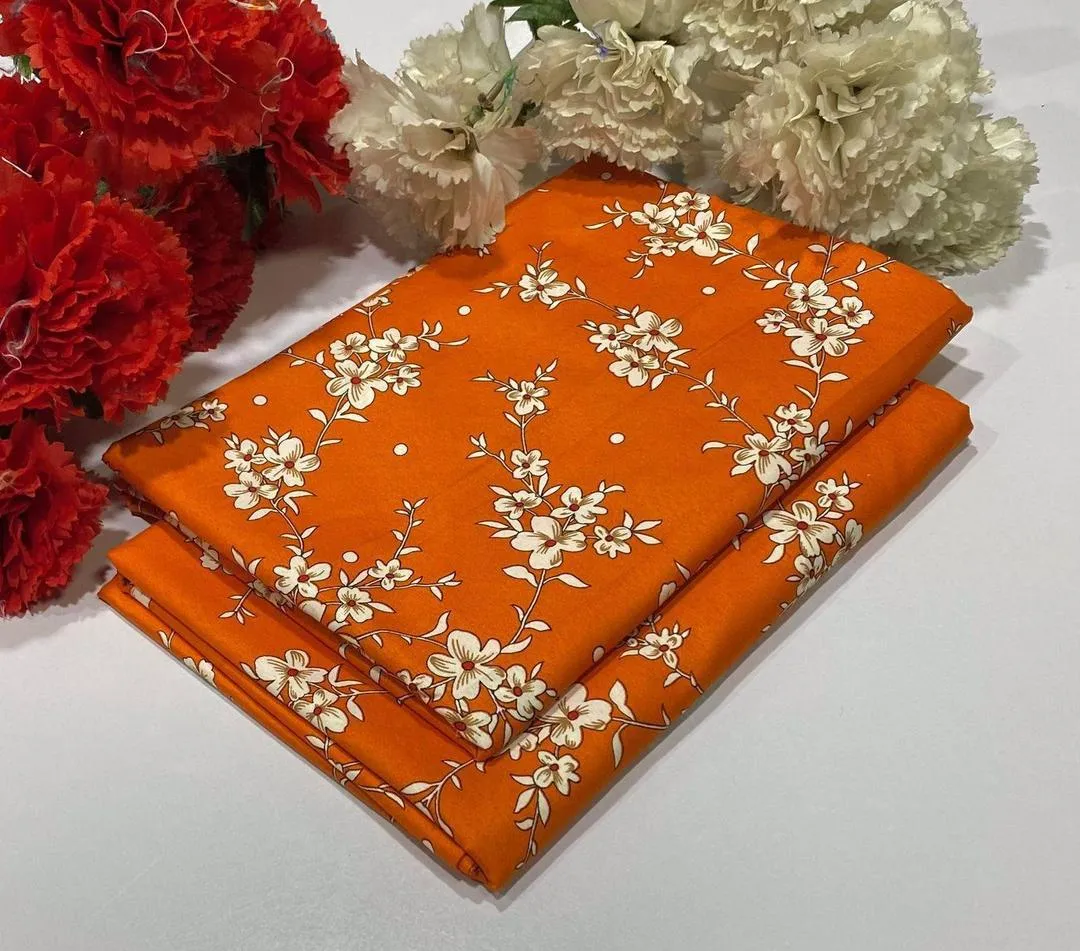 2 Pcs Women's Unstitched Printed Suit