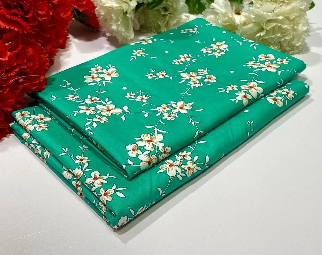 2 Pcs Women's Unstitched Printed Suit