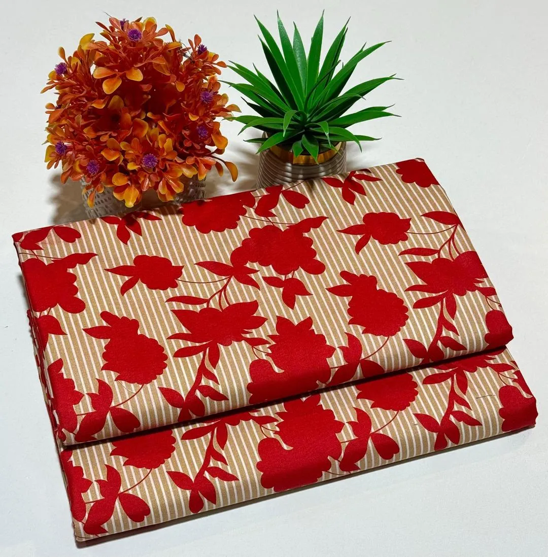 2 Pcs Women's Unstitched Printed Suit