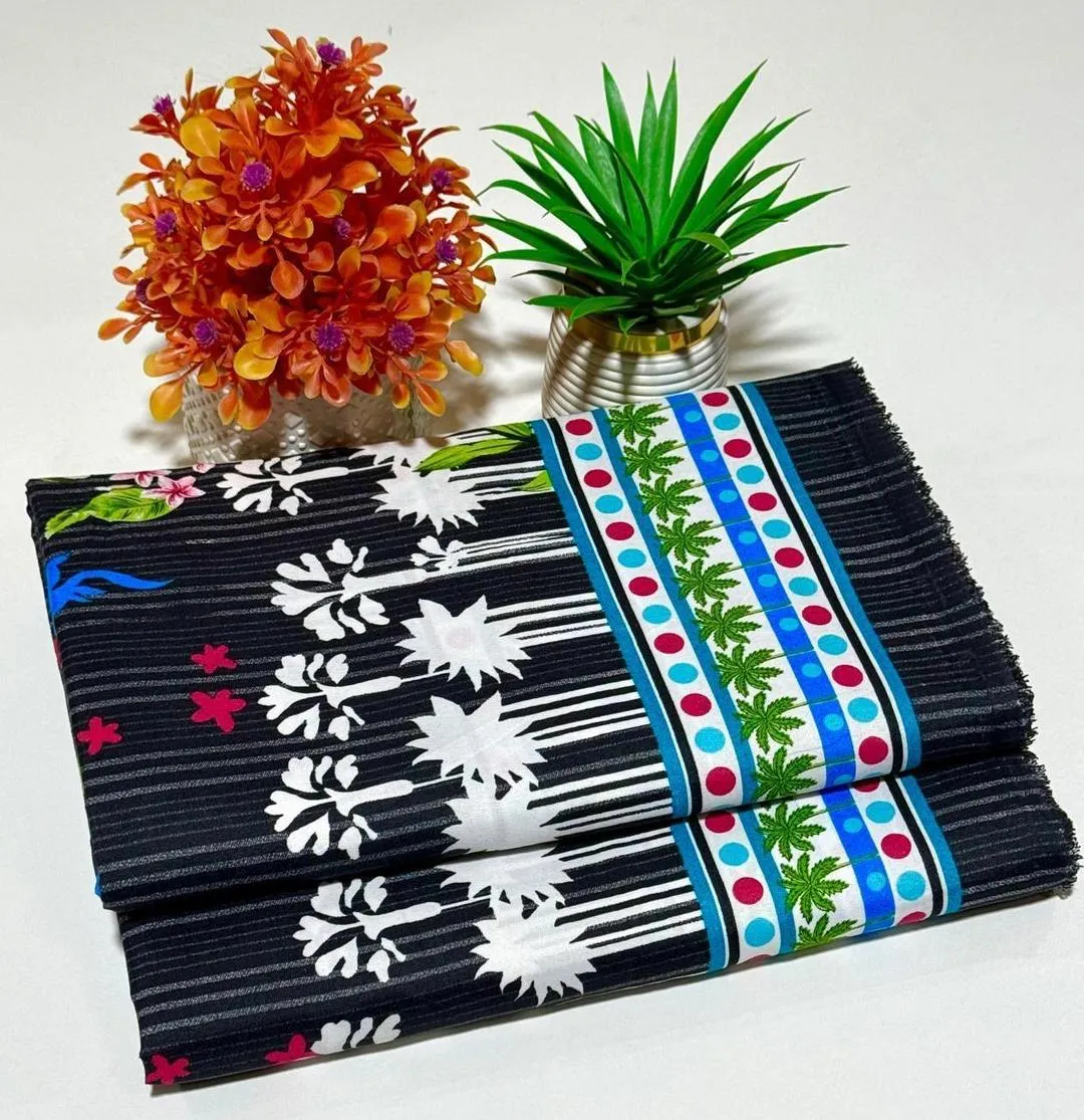 2 Pcs Women's Unstitched Printed Suit