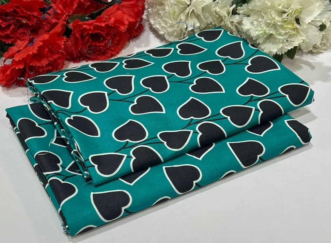 2 Pcs Women's Unstitched Printed Suit