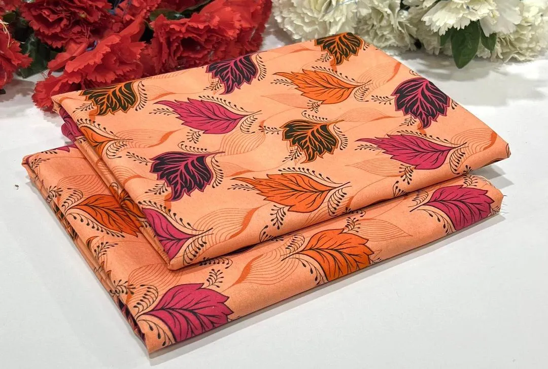 2 Pcs Women's Unstitched Printed Suit