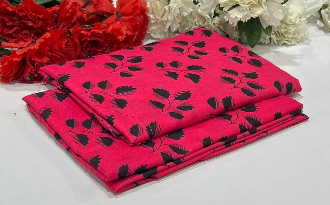 2 Pcs Women's Unstitched Printed Suit