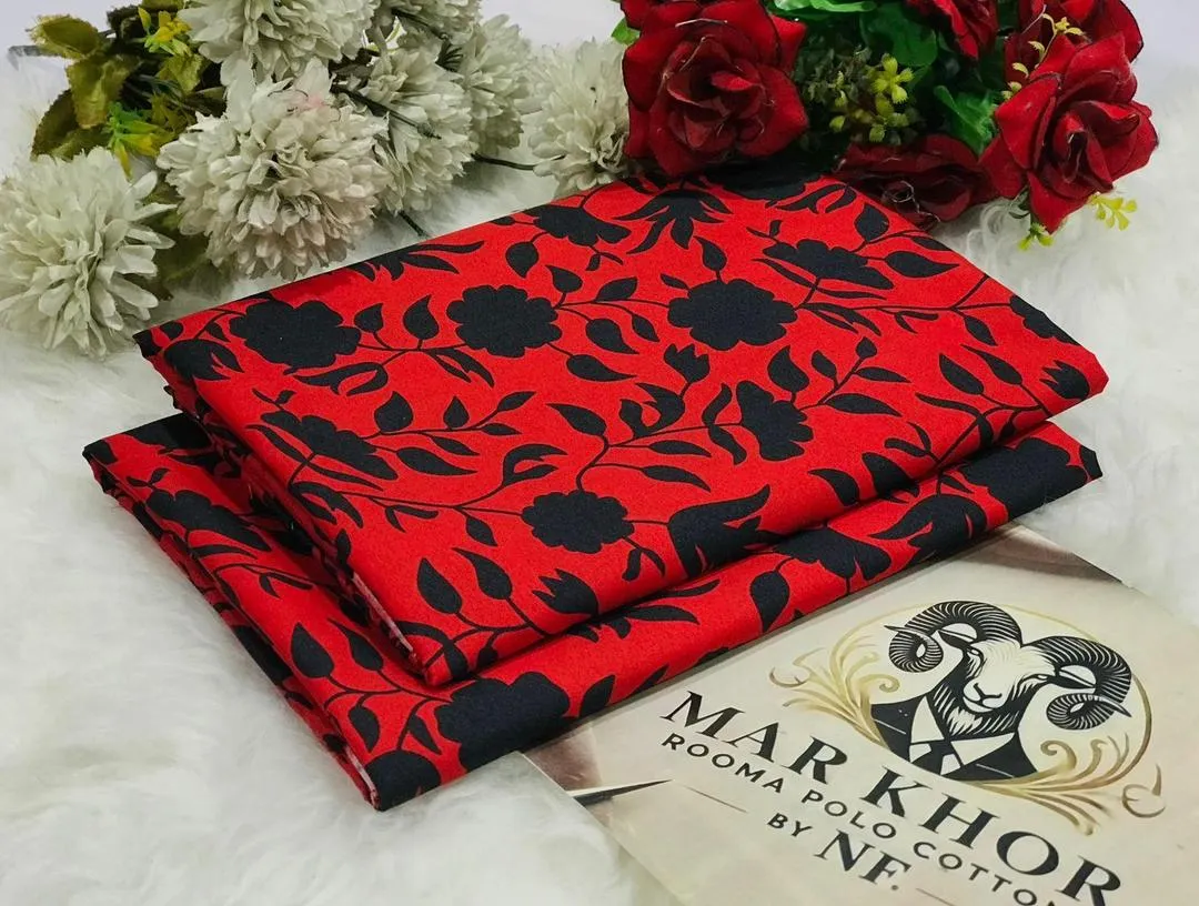 2 Pcs Women's Unstitched Printed Suit