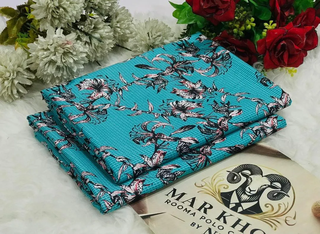 2 Pcs Women's Unstitched Printed Suit