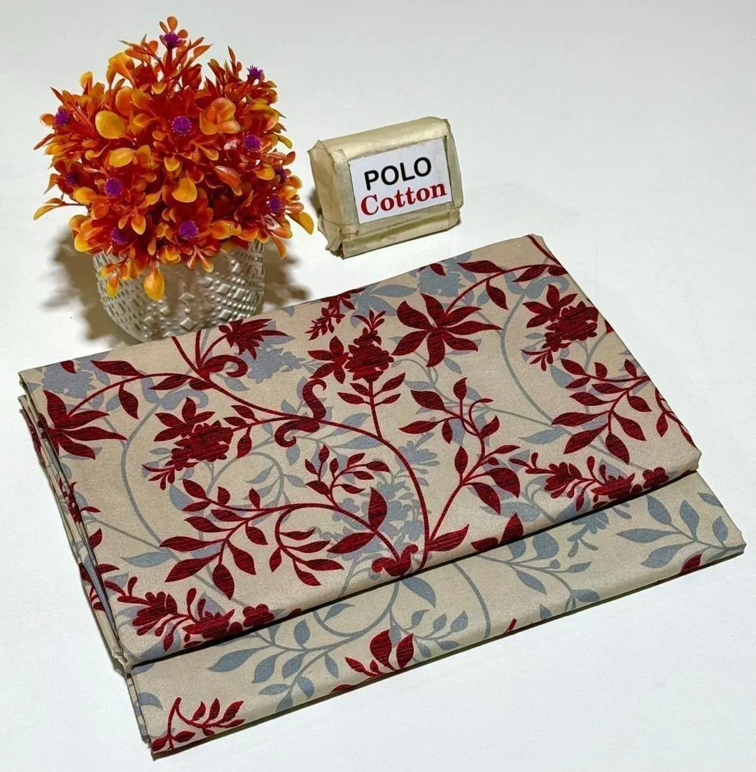 2 Pcs Women's Unstitched Printed Suit