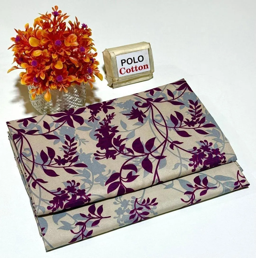 2 Pcs Women's Unstitched Printed Suit