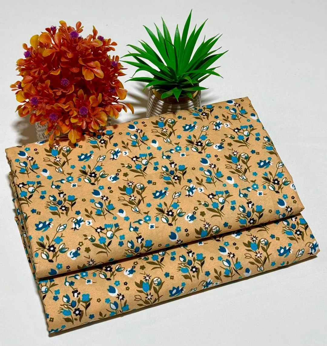 2 Pcs Women's Unstitched Printed Suit