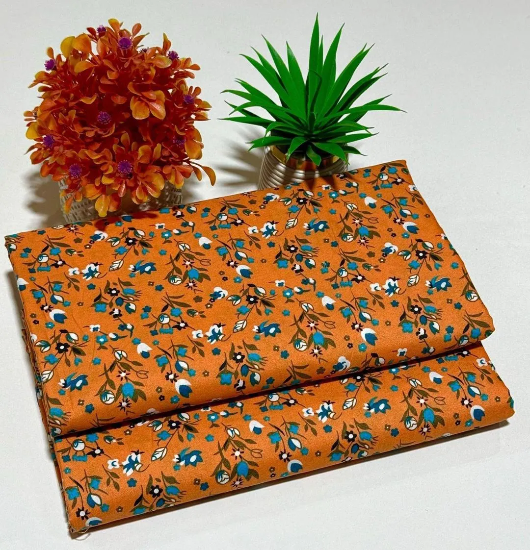 2 Pcs Women's Unstitched Printed Suit