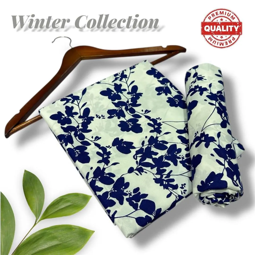 2 Pcs Women's Unstitched Printed Suit