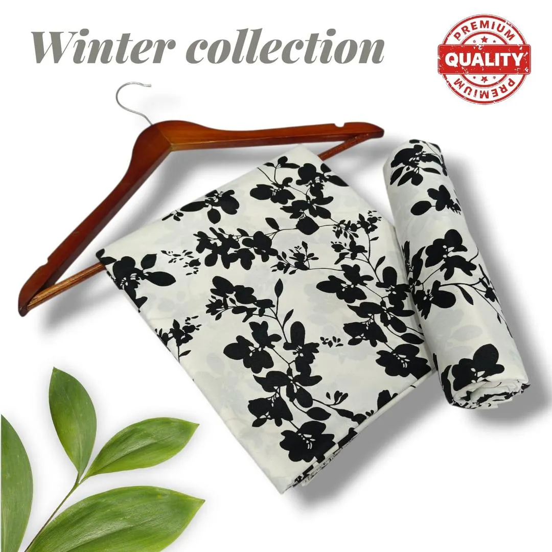 2 Pcs Women's Unstitched Printed Suit