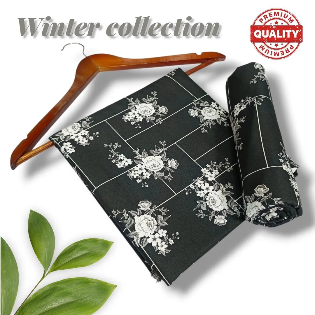 2 Pcs Women's Unstitched Printed Suit