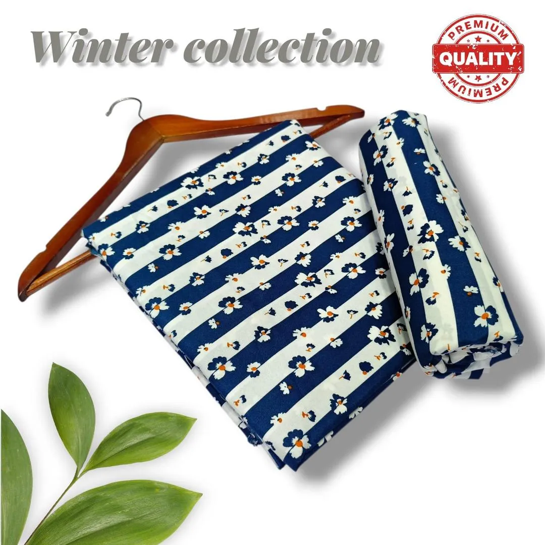 2 Pcs Women's Unstitched Printed Suit