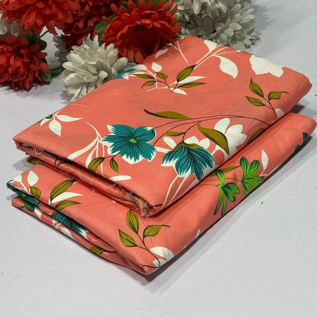 2 Pcs Women's Unstitched Printed Suit