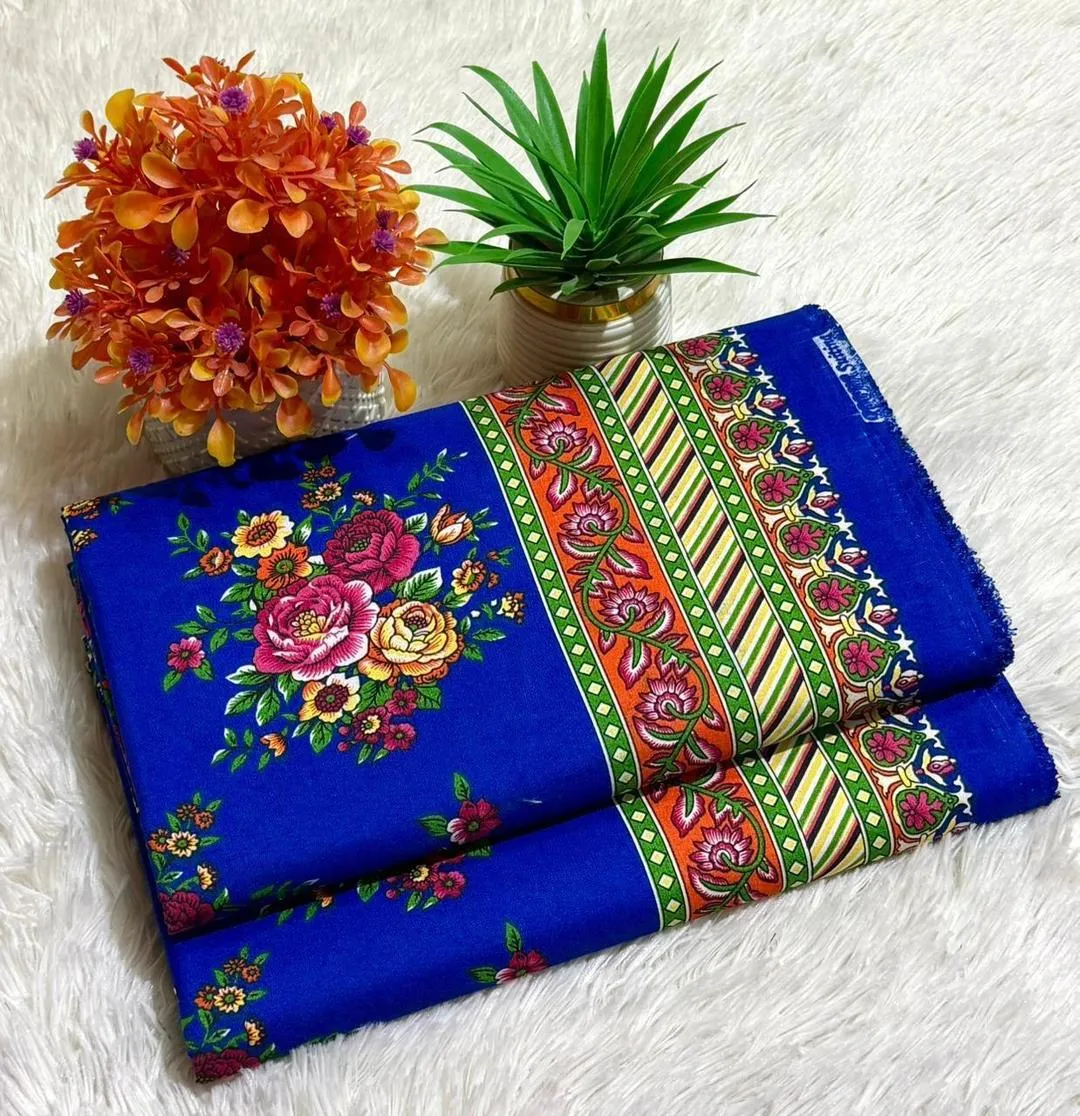 2 Pcs Women's Unstitched Printed Suit