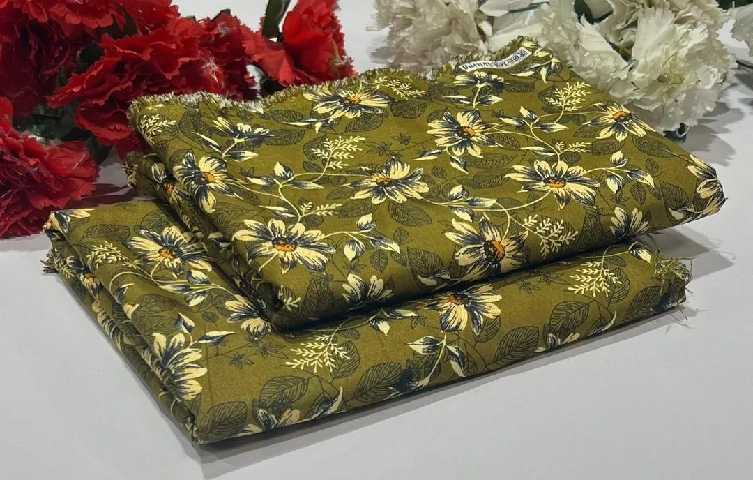 2 Pcs Women's Unstitched Printed Suit