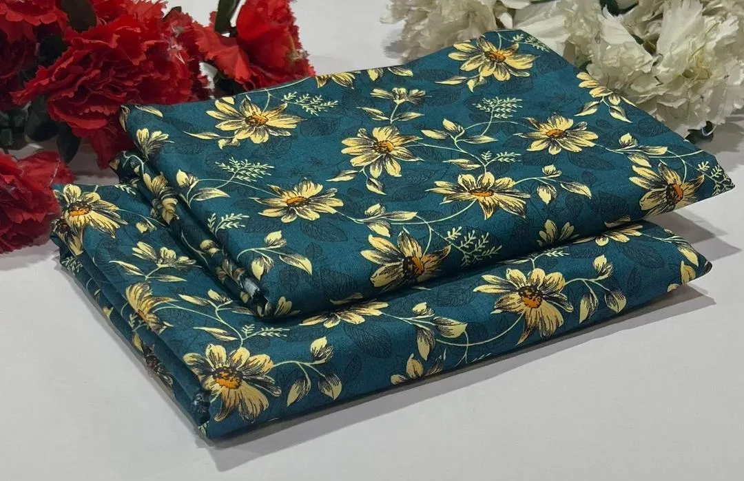 2 Pcs Women's Unstitched Printed Suit