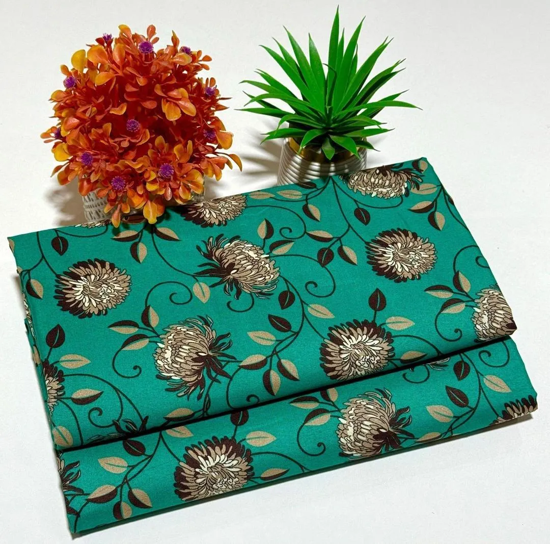 2 Pcs Women's Unstitched Printed Suit