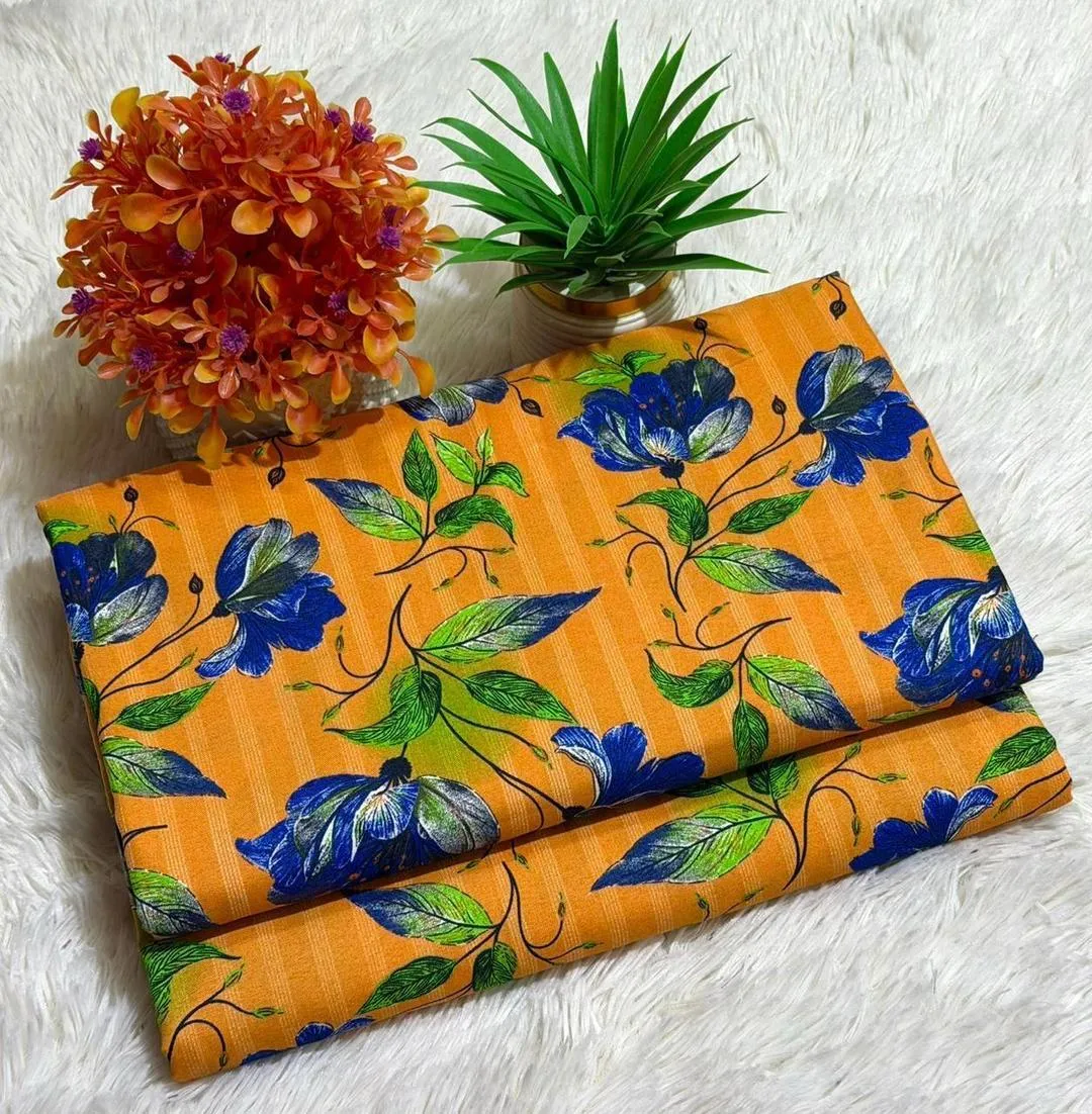 2 Pcs Women's Unstitched Printed Suit