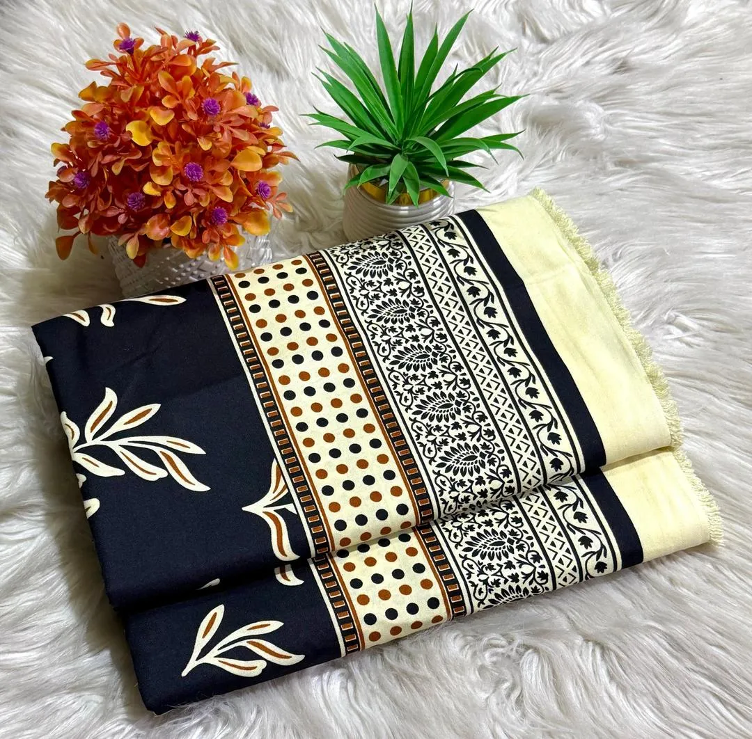 2 Pcs Women's Unstitched Printed Suit