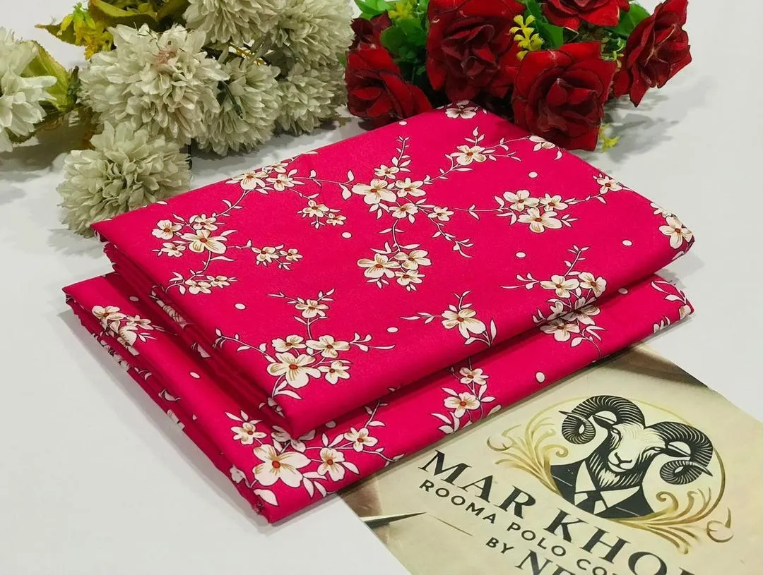 2 Pcs Women's Unstitched Printed Suit