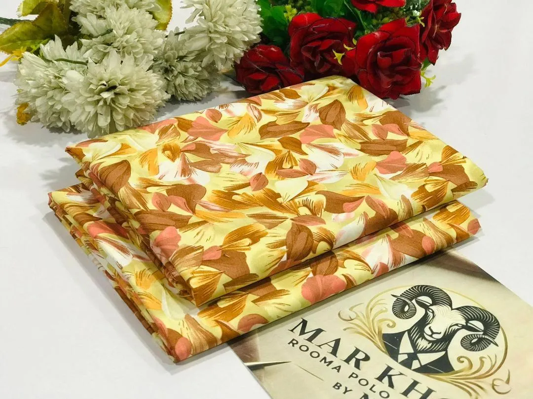 2 Pcs Women's Unstitched Printed Suit