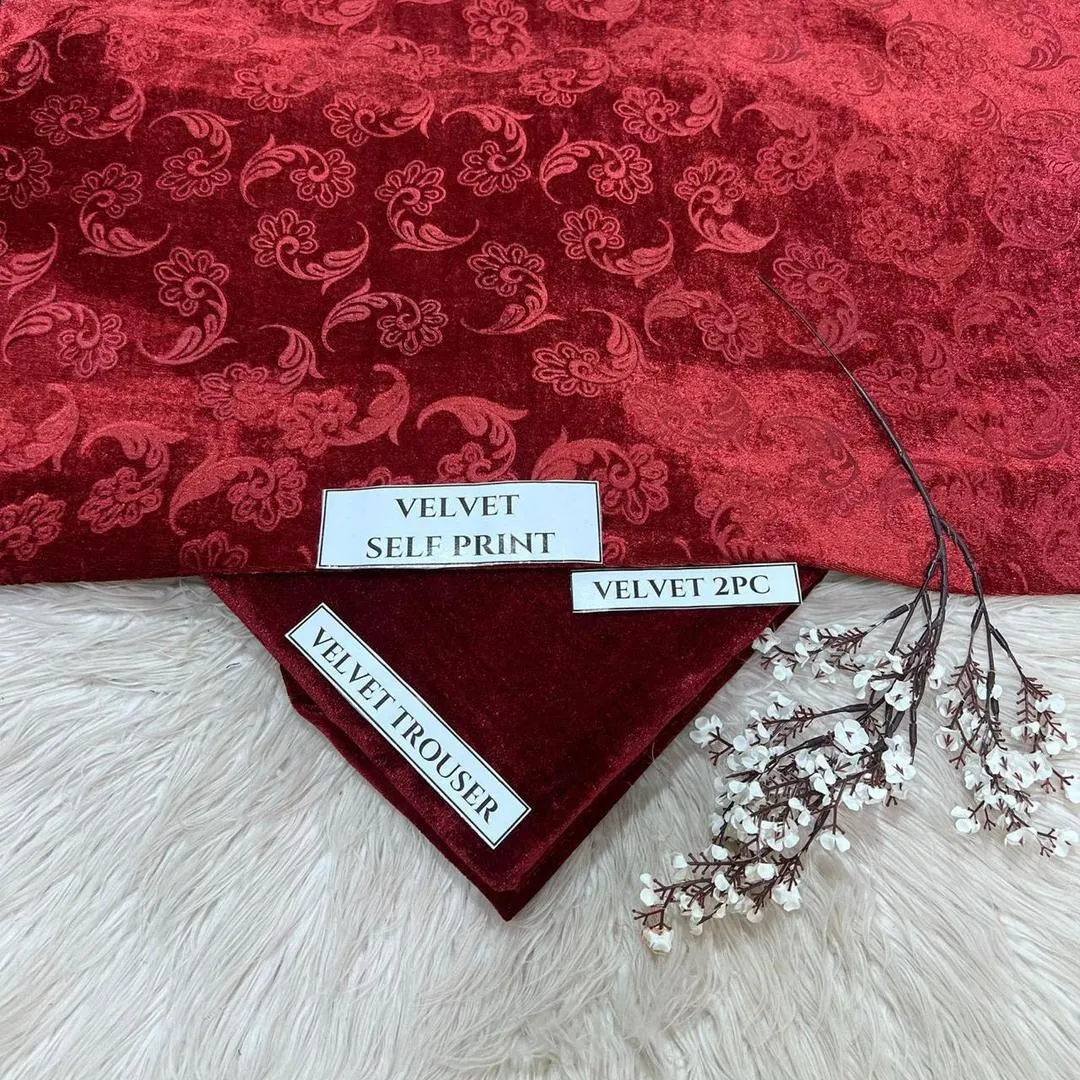 2 Pcs Women's Unstitched Printed Suit