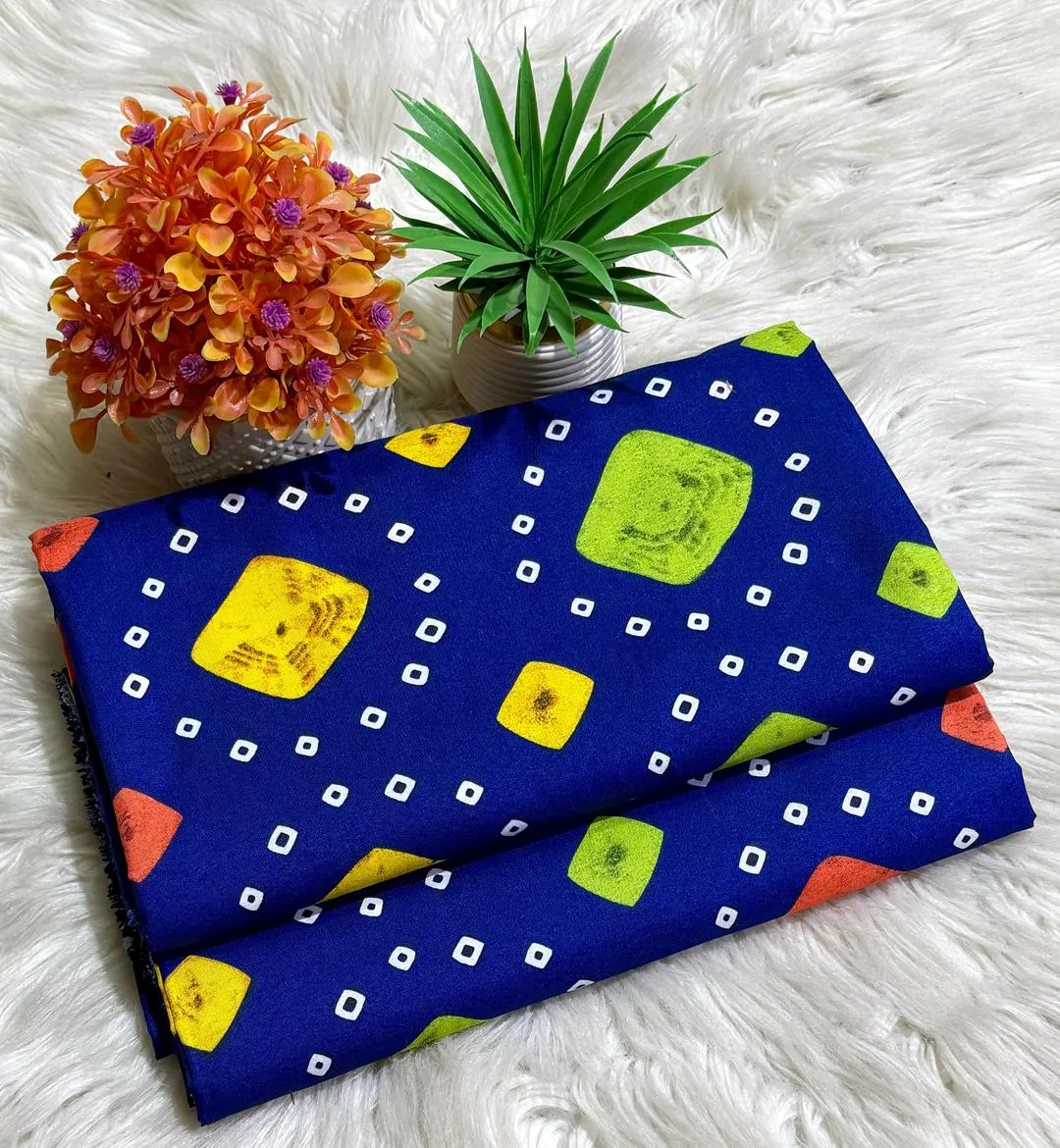 2 Pcs Women's Unstitched Printed Suit