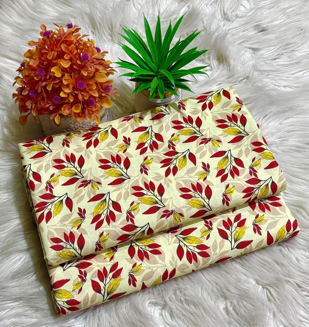 2 Pcs Women's Unstitched Printed Suit