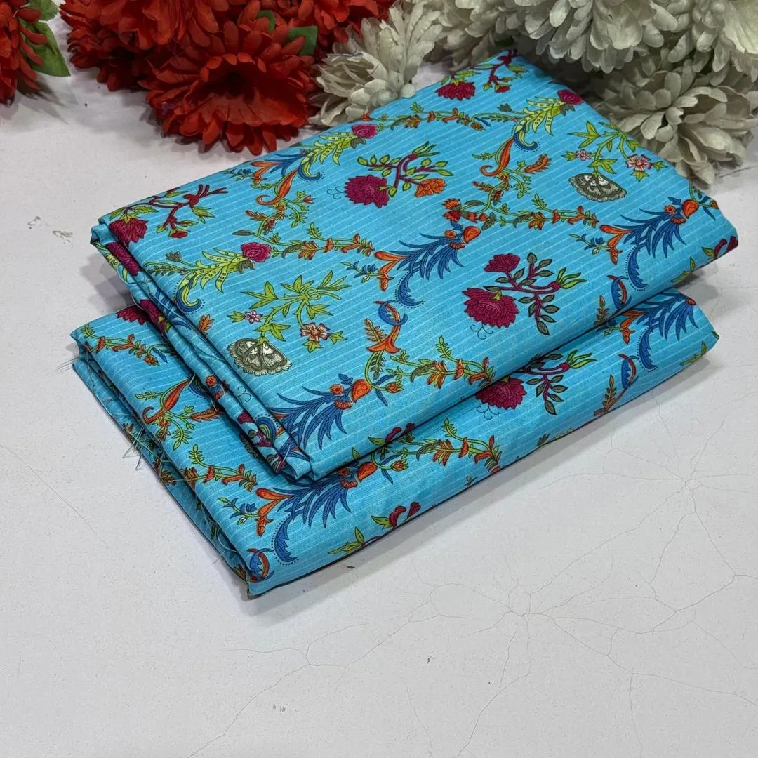 2 Pcs Women's Unstitched Printed Suit