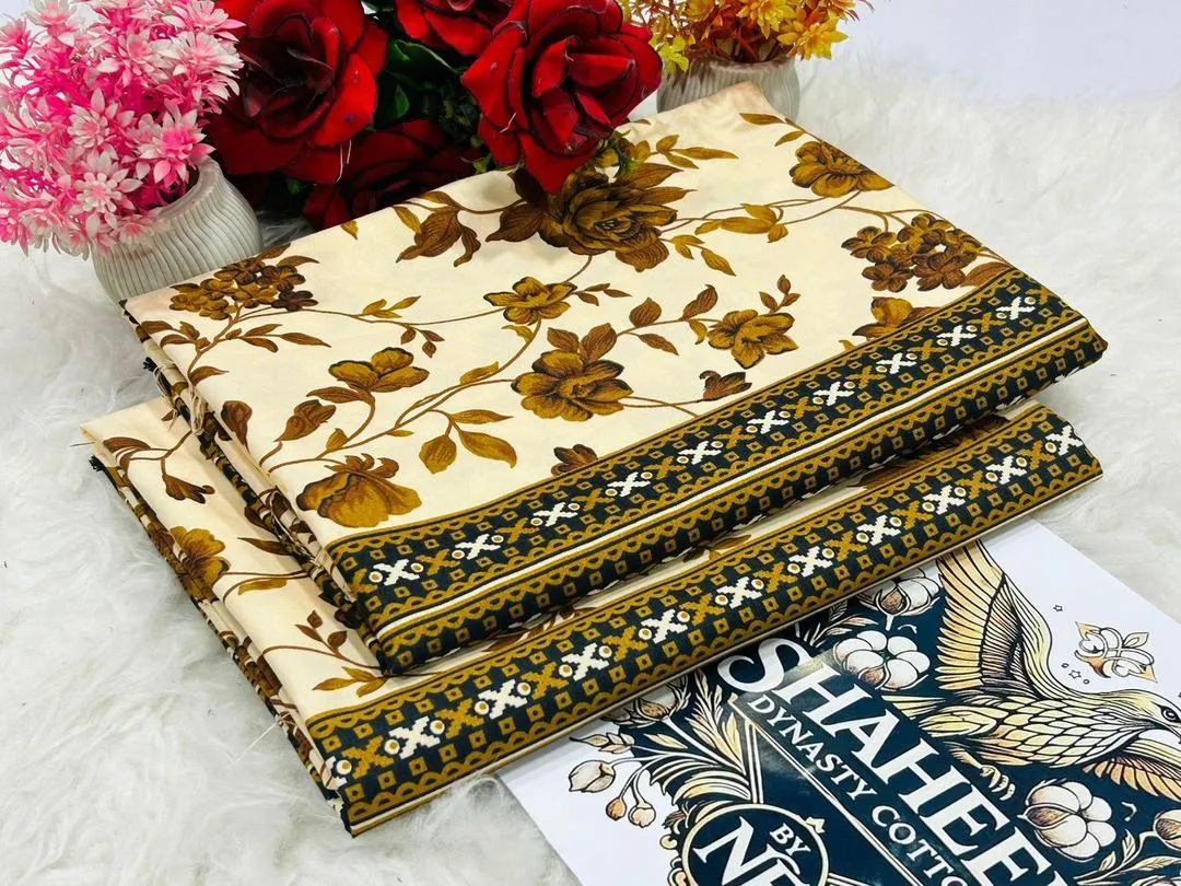 2 Pcs Women's Unstitched Printed Suit