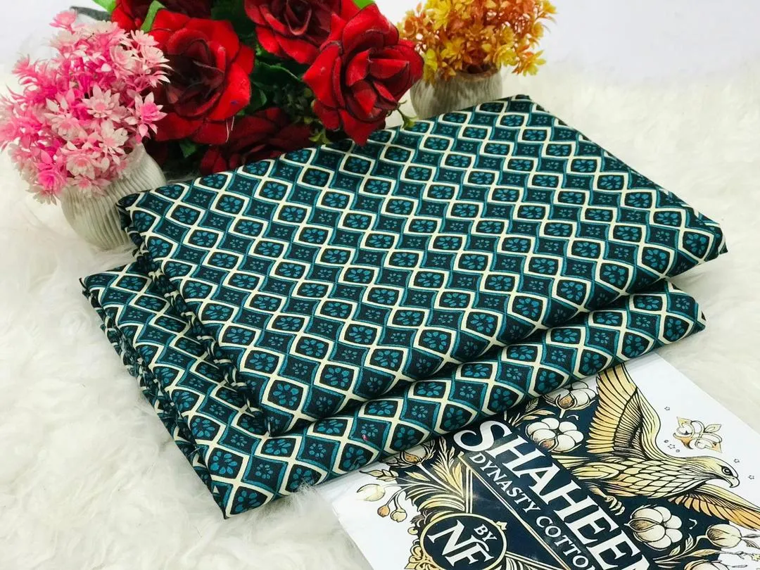 2 Pcs Women's Unstitched Printed Suit