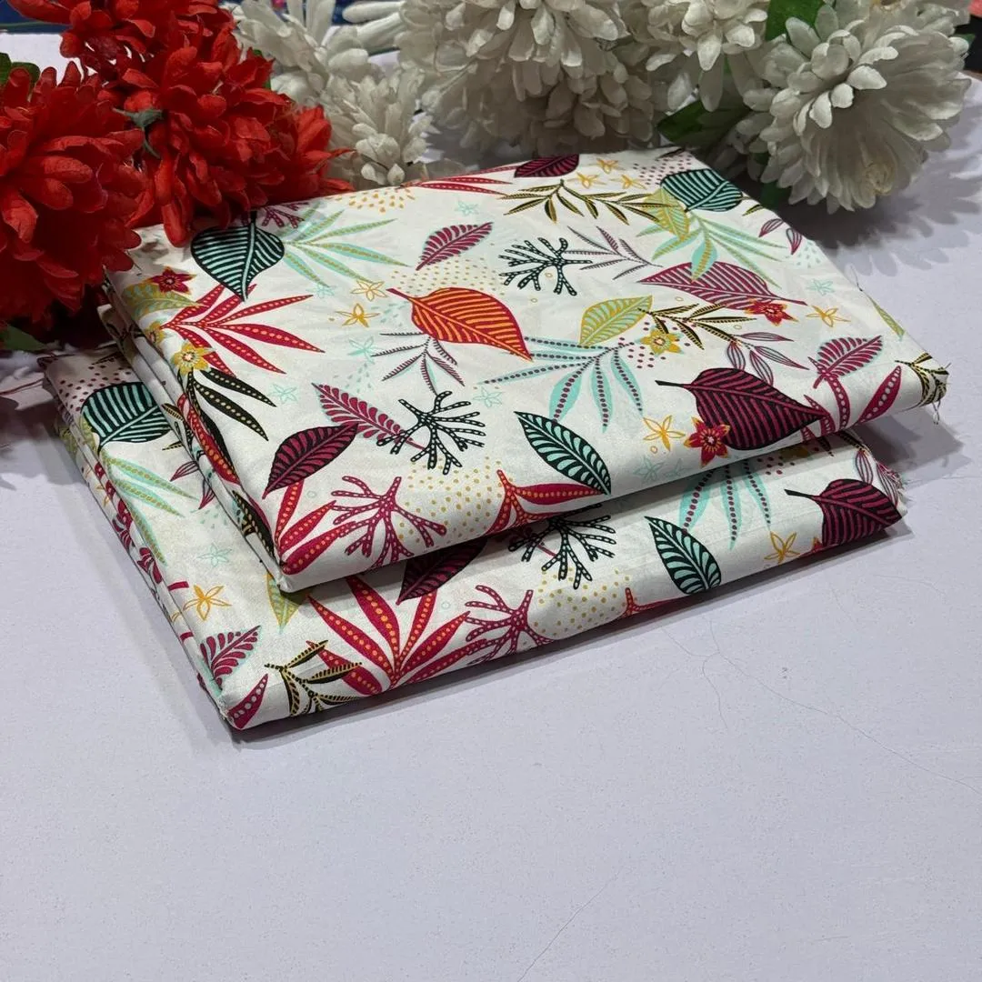 2 Pcs Women's Unstitched Printed Suit