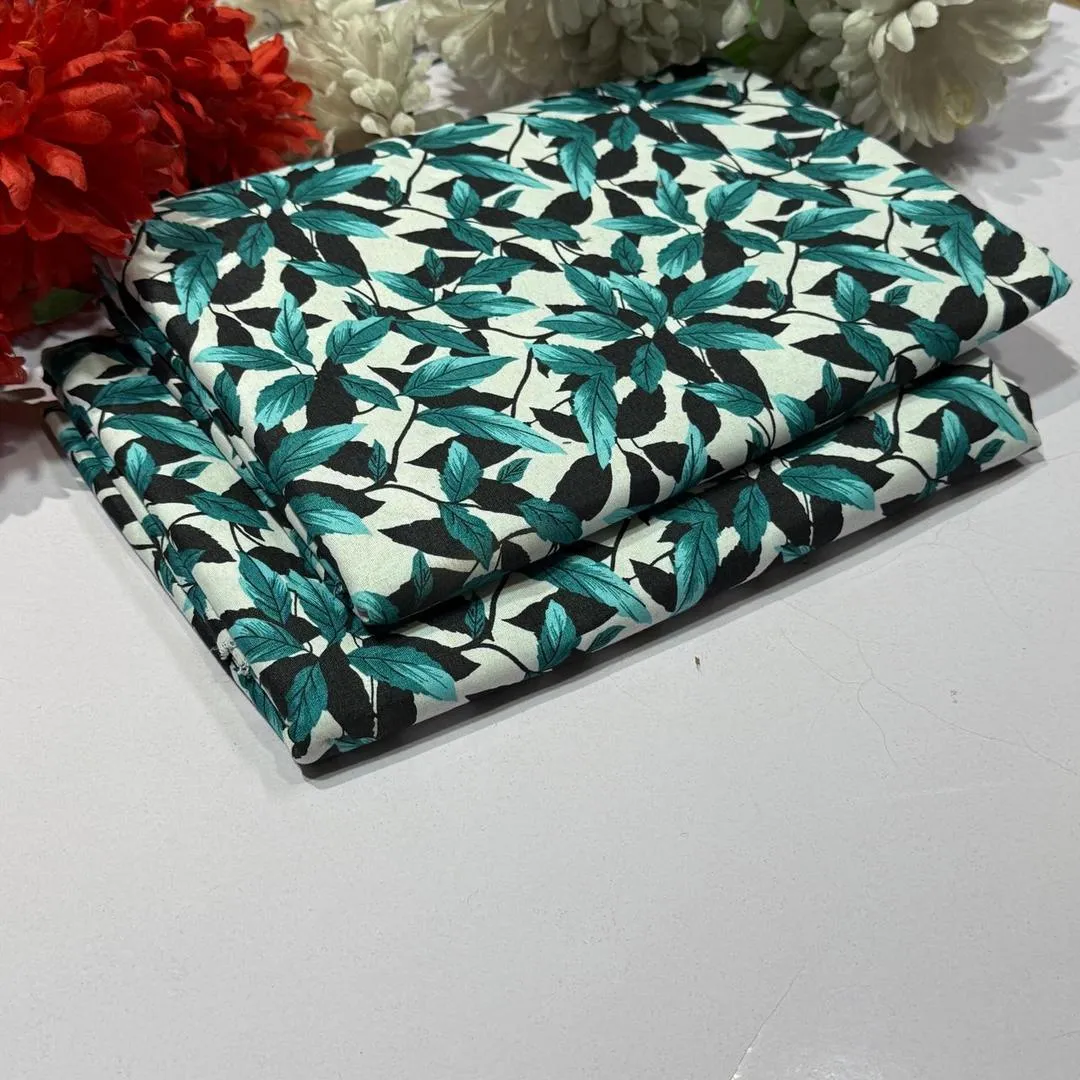 2 Pcs Women's Unstitched Printed Suit