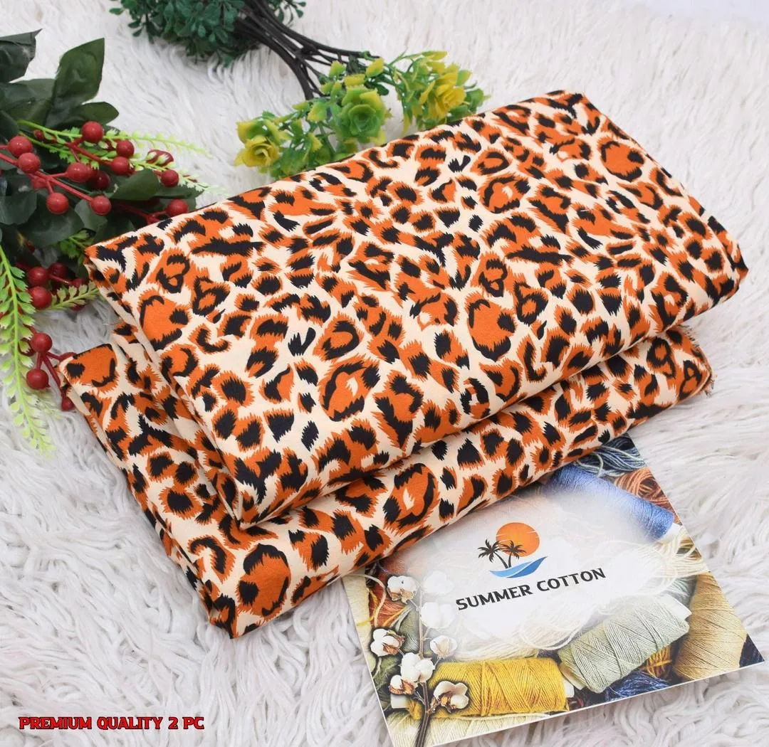 2 Pcs Women's Unstitched Printed Suit