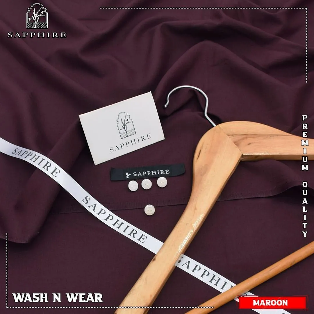 Men’s Unstitched Wash And Wear Plain Suit