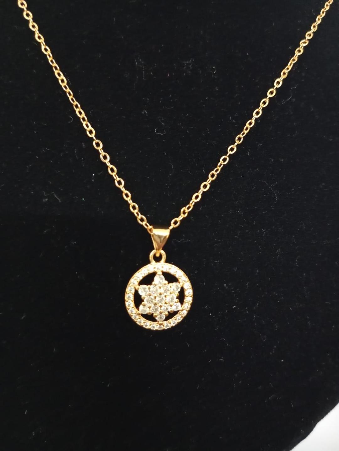Star Shaped Gold Plated Zircon Pendant