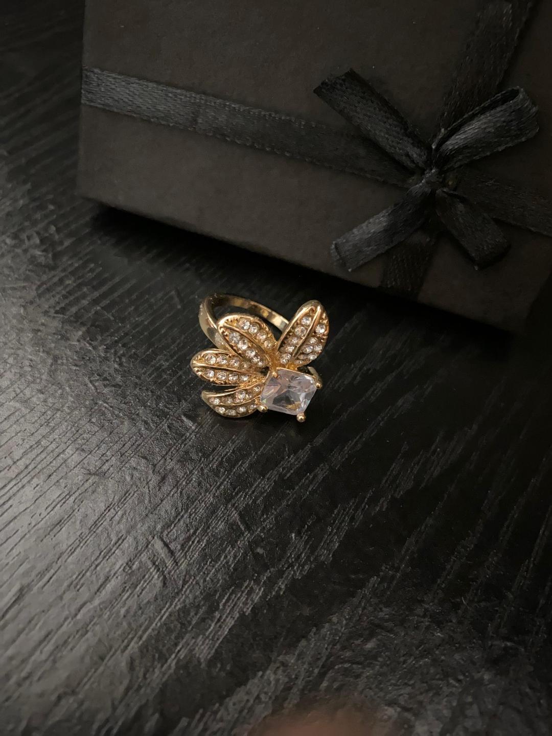 Retro Design Gold Plated Charm Ring