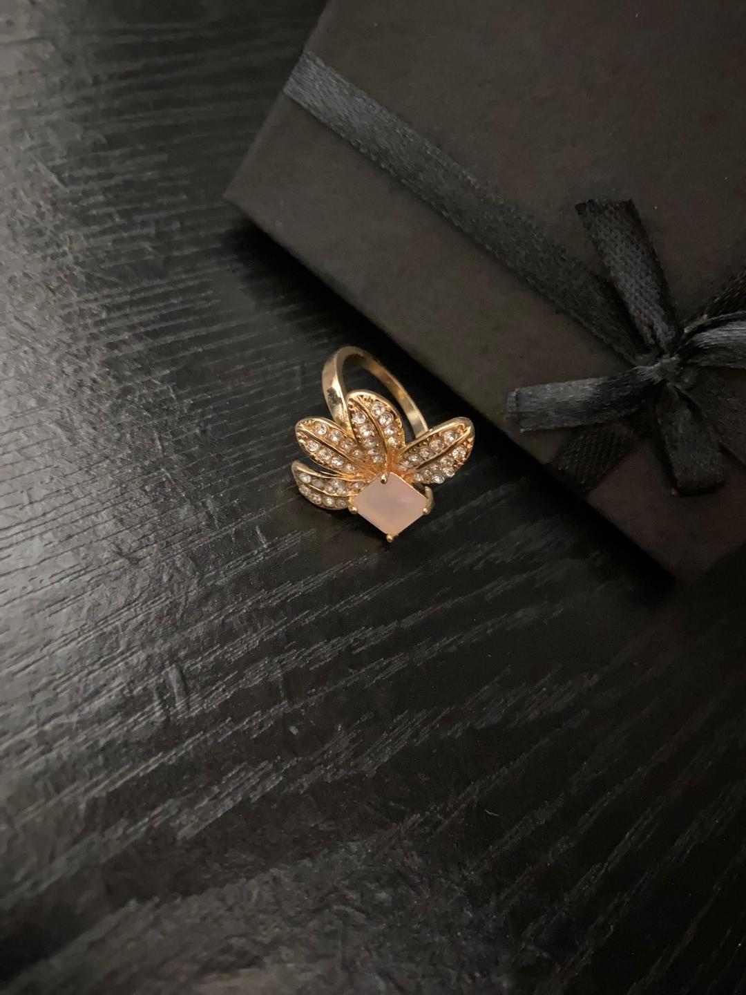 Retro Design Gold Plated Charm Ring