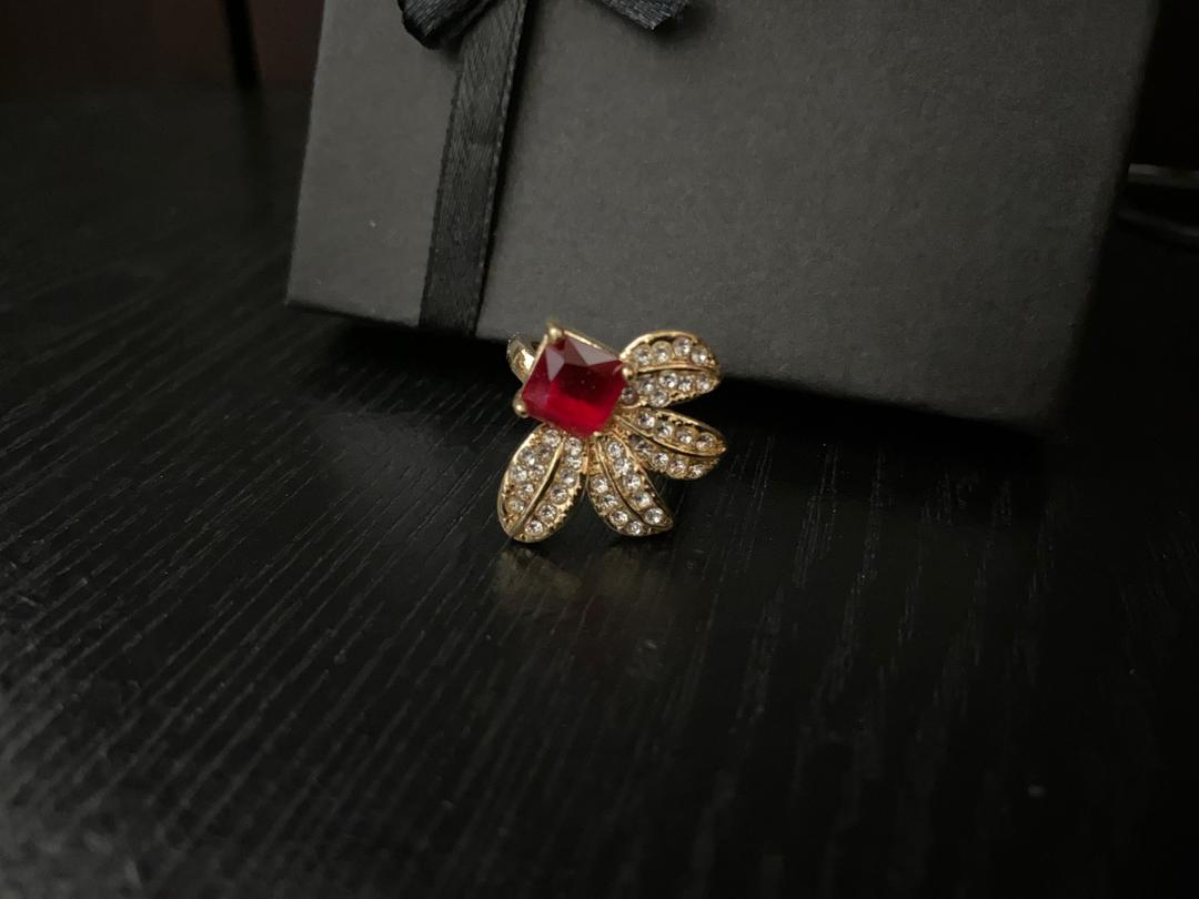 Retro Design Gold Plated Charm Ring