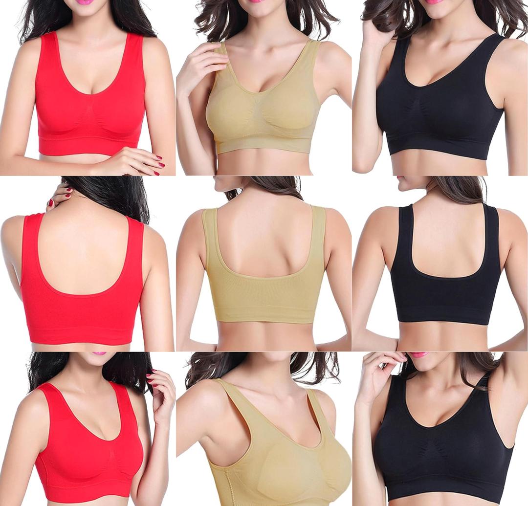 Comfortable Cotton Padded Bra - 1 Pcs Multicolor Lightweight Essentials