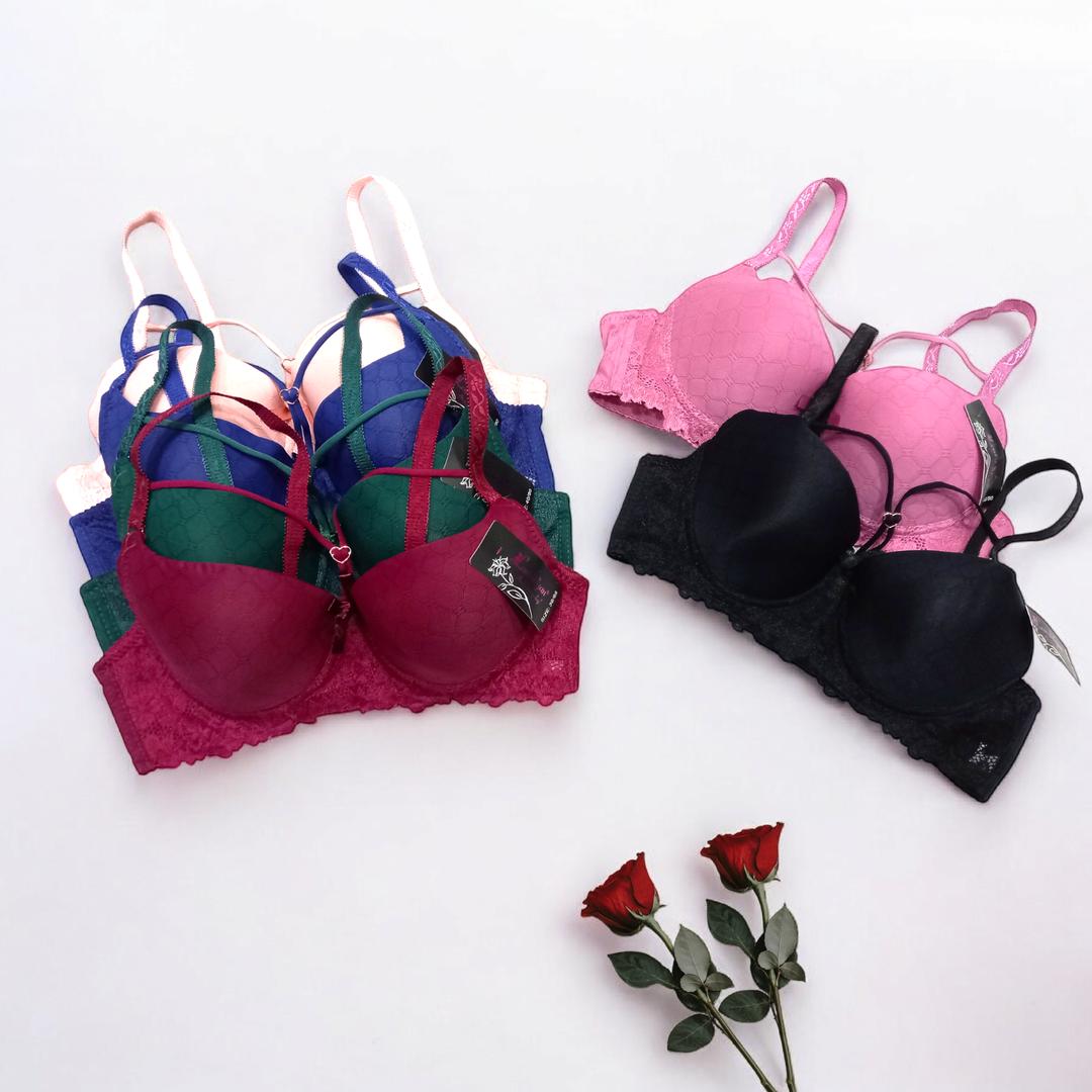 Multicolor Silk Padded Bra - Comfortable & Lightweight Design, 1 Pcs
