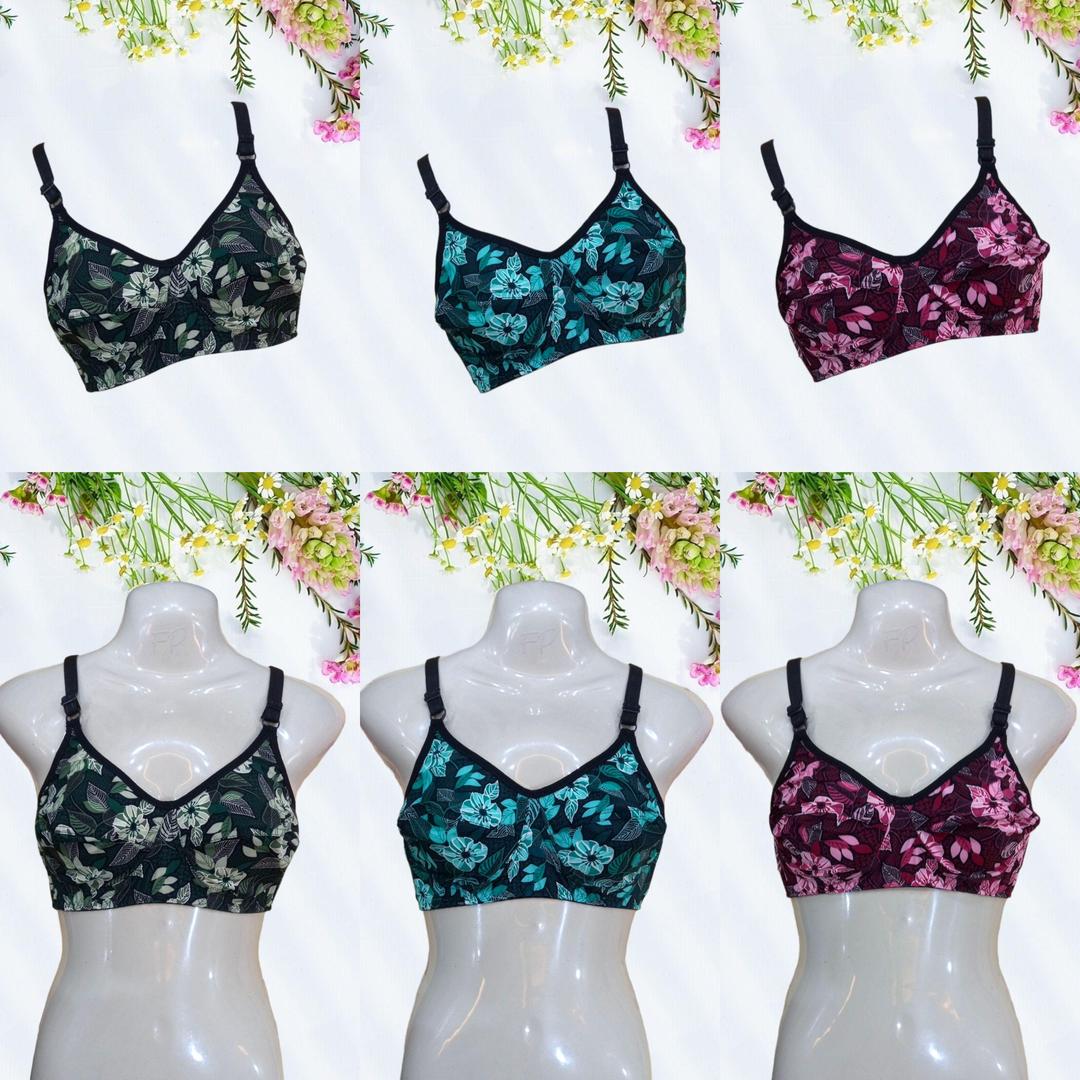 Silk Printed Non-Padded Minimizer Bra - 1 Pcs