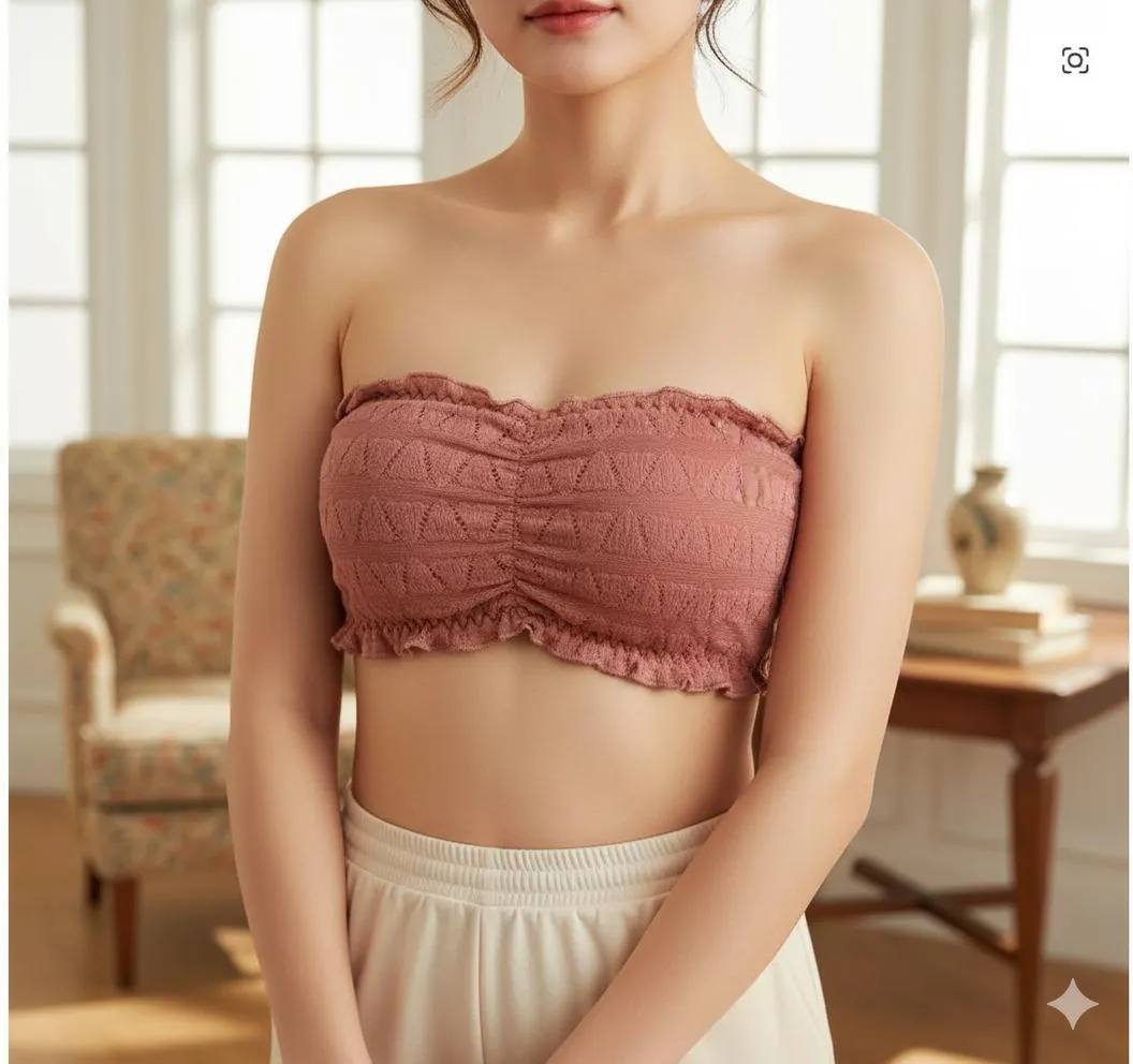 Net Plain Comfortable And Lightweight Padded Bra